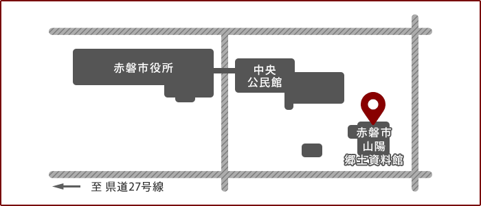 山陽郷土資料館の敷地内地図