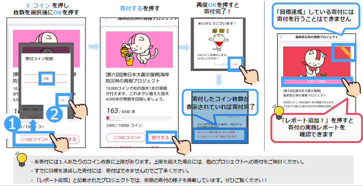 コイン寄付②