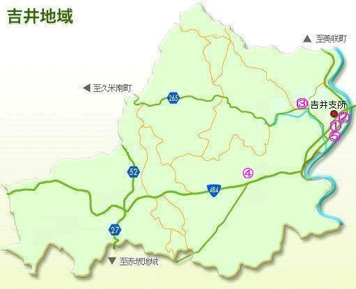 AED設置場所(医療・介護施設)吉井地域の地図
