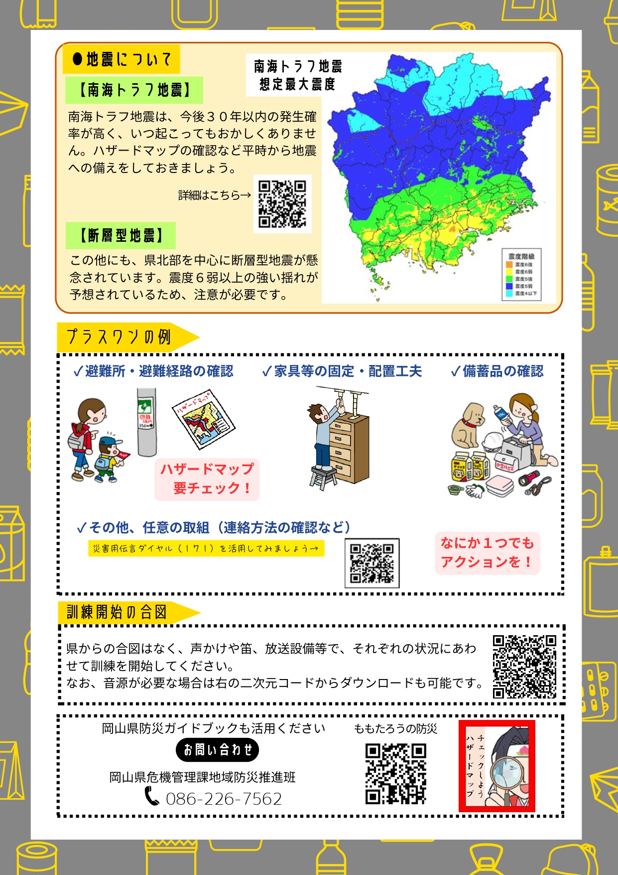 岡山県防災チェックチラシ(裏)