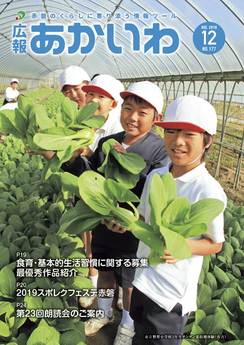 紙面イメージ（広報あかいわ 令和元年12月号（No.177)）