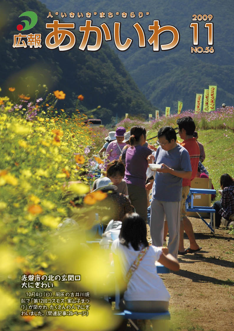 紙面イメージ（広報あかいわ 平成21年11月号）