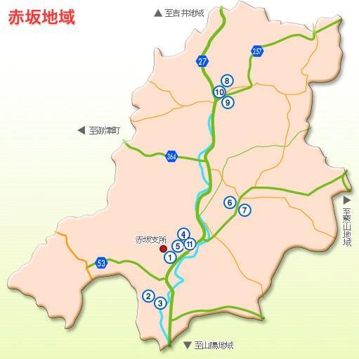 防災(避難場所)赤坂地域の地図